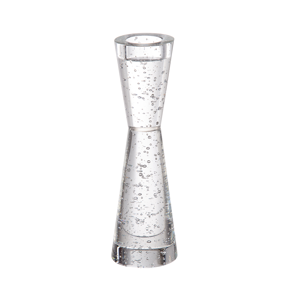 CANDELABRO DE VIDRIO CON TEXTURA