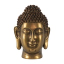 FIGURA DE RESINA DE CABEZA DE BUDA EN ORO VIEJO