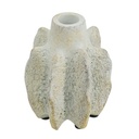 PORTA VELA DE CERAMICA BLANCO TIPO CORAL