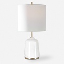LAMP. MESA DE CERAMICA BLANCA