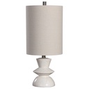 LAMP. MESA DE MADERA COLOR MARFIL