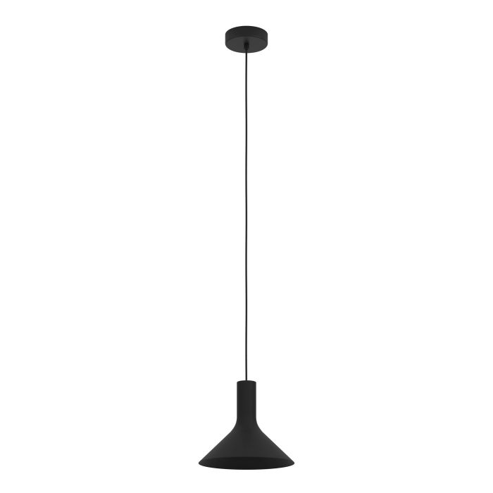 LAMP. COLG. 1L E27 MORESCANA ACERO NEGRO T/CAMPANA (1500X250MM)