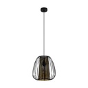 LAMP. COLG. 1L E27 CURASAO JAULA NEGRA+DORADA (1100X335MM)