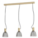 LAMP. COLG. 3L E27 LEBALIO COPA SMOKE+METAL DORADO (1100X195MM)
