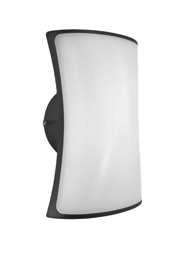 Aplique Pared Led Ext. Alum. Front. 10w Bid. 2x1w 3k (173x110x70)mm Ip54