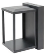 Aplique Pared Led Ext. Rect. Alum. Negro 12w 3k (190xH135)mm Ip65