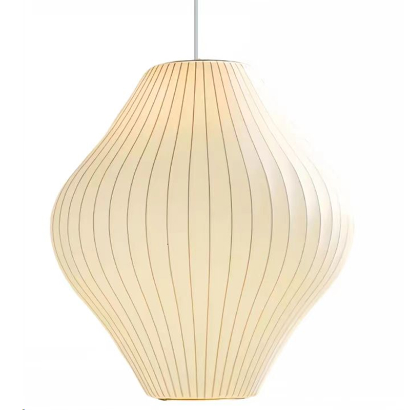 Lamp. Colg. 1L E27 T/Rombo Tela Elastica D320mm