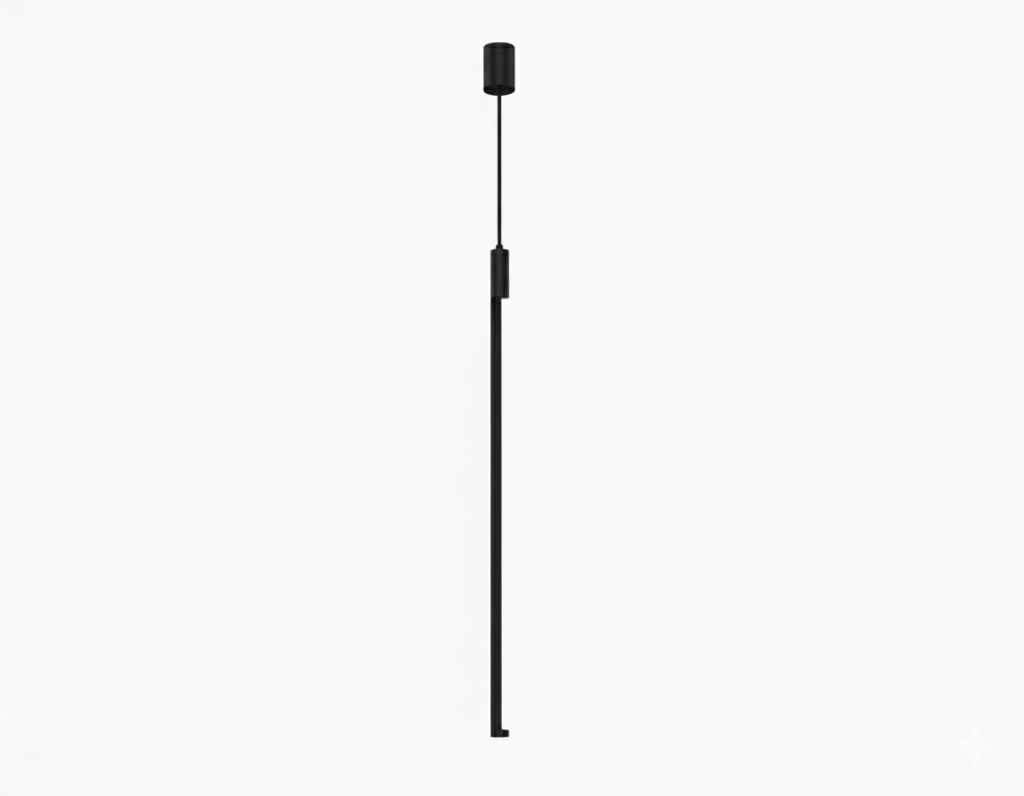 Lamp. Colg. 1L 3K 12W Negro (16x800)Mm