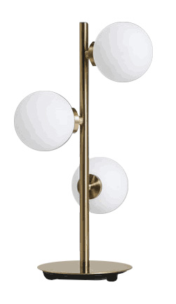 Lamp. Mesa 3L G9 Metal Satin+Vidrios Opal (480X220Mm)