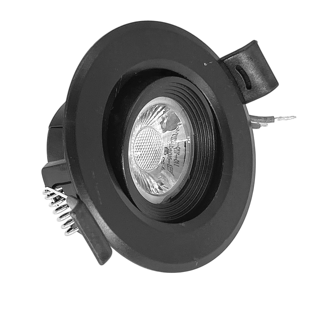 O.B. Led Movil Red. Negro 3W 3K 100-240Vac (D70x42mm)