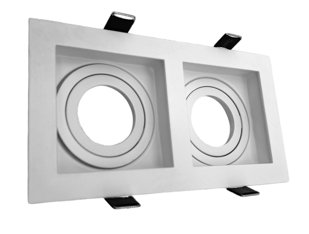 O.b. 2L GU10 Emp. Movil Rect. Alum. Blanco (185x100xH40)mm