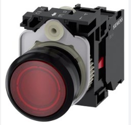 Pulsador luminoso  rojo  24V AC/DC siemens