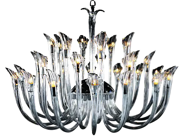 Lamp. Colg. Moderna 32L G9 Iris Cristal Claro (D1000)mm