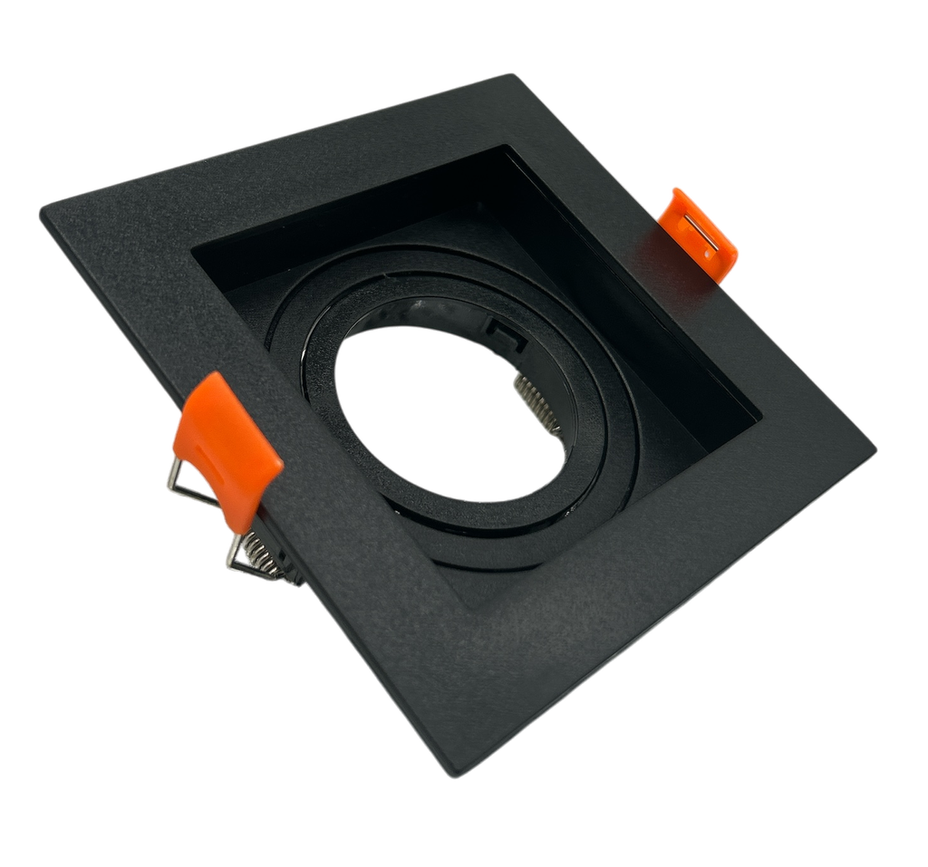 O.b. Gu10 Mov. Cuad. Plastico Negro (102x102x42)mm Ip20