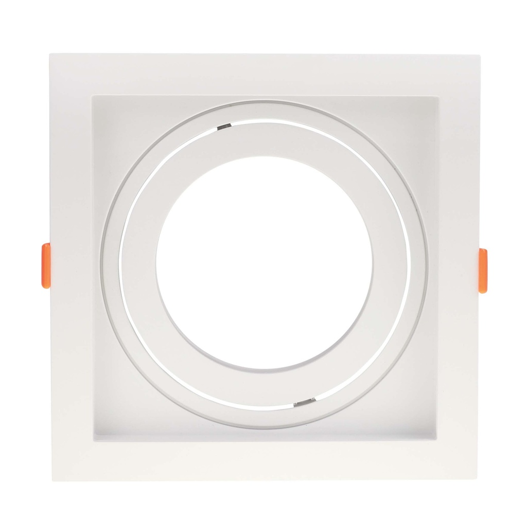 O.b. Par30 E27 Movil Cuad. Plastico Blanco (170x170)mm Ip20