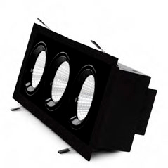 O.B. Kardan Emp. 3L E27 Par30 Aluminio Negro (550X170X190mm)