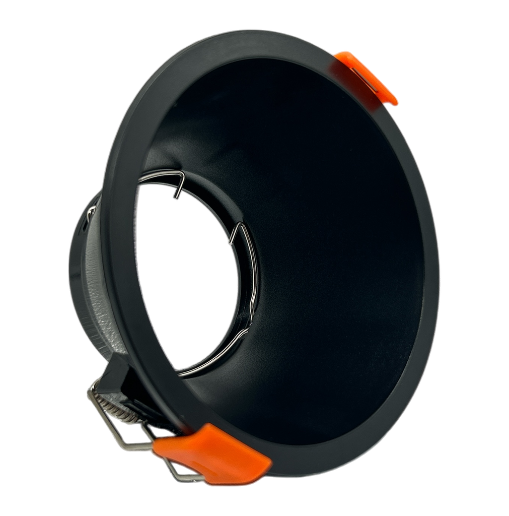 O.B. Prof. Gu10 Fijo Red. Plastico Negro (D93Mm)