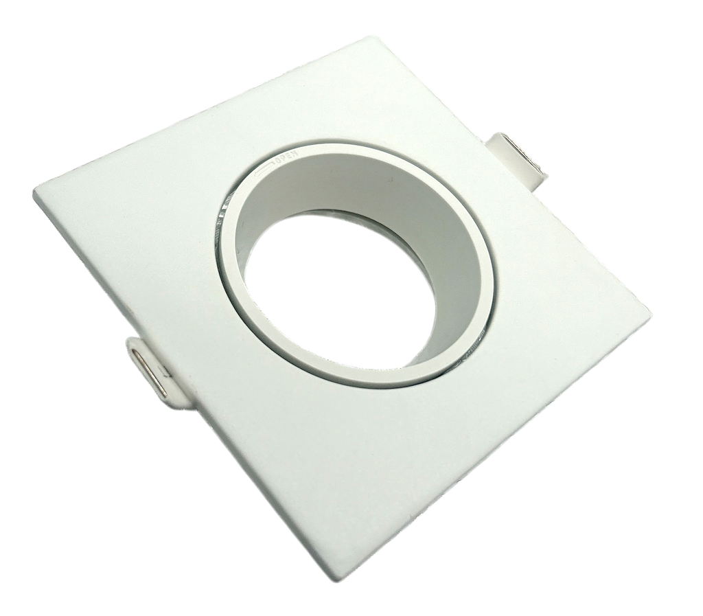 O.B. Gu10 Mov. Cuad. Plastico Blanco (176x88x22)mm Ip20