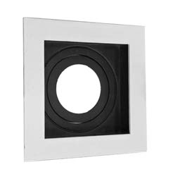 O.b. GU10 Emp. Movil Cuad. Alum. Blanco+Negro (100x100xH40)mm