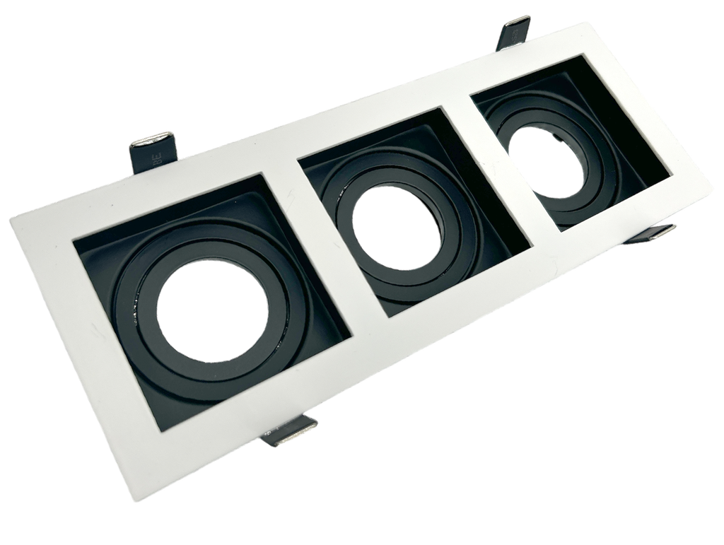 O.b. 3L GU10 Emp. Movil Rect. Alum. Blanco+Negro (270x100xH40)mm