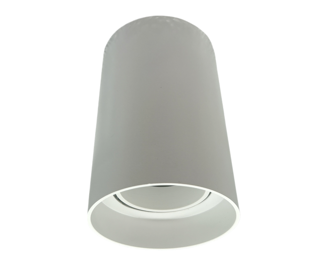 O.B. Sobr. Gu10 Movil Red. Plastico Blanco (D80X130Mm)