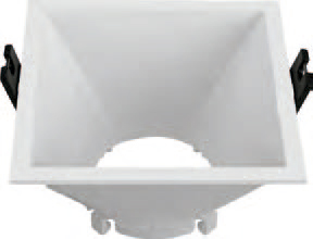 O.B. Fijo Gu10 Produndo Cuadrado 94X94Mm Plastico Blanco