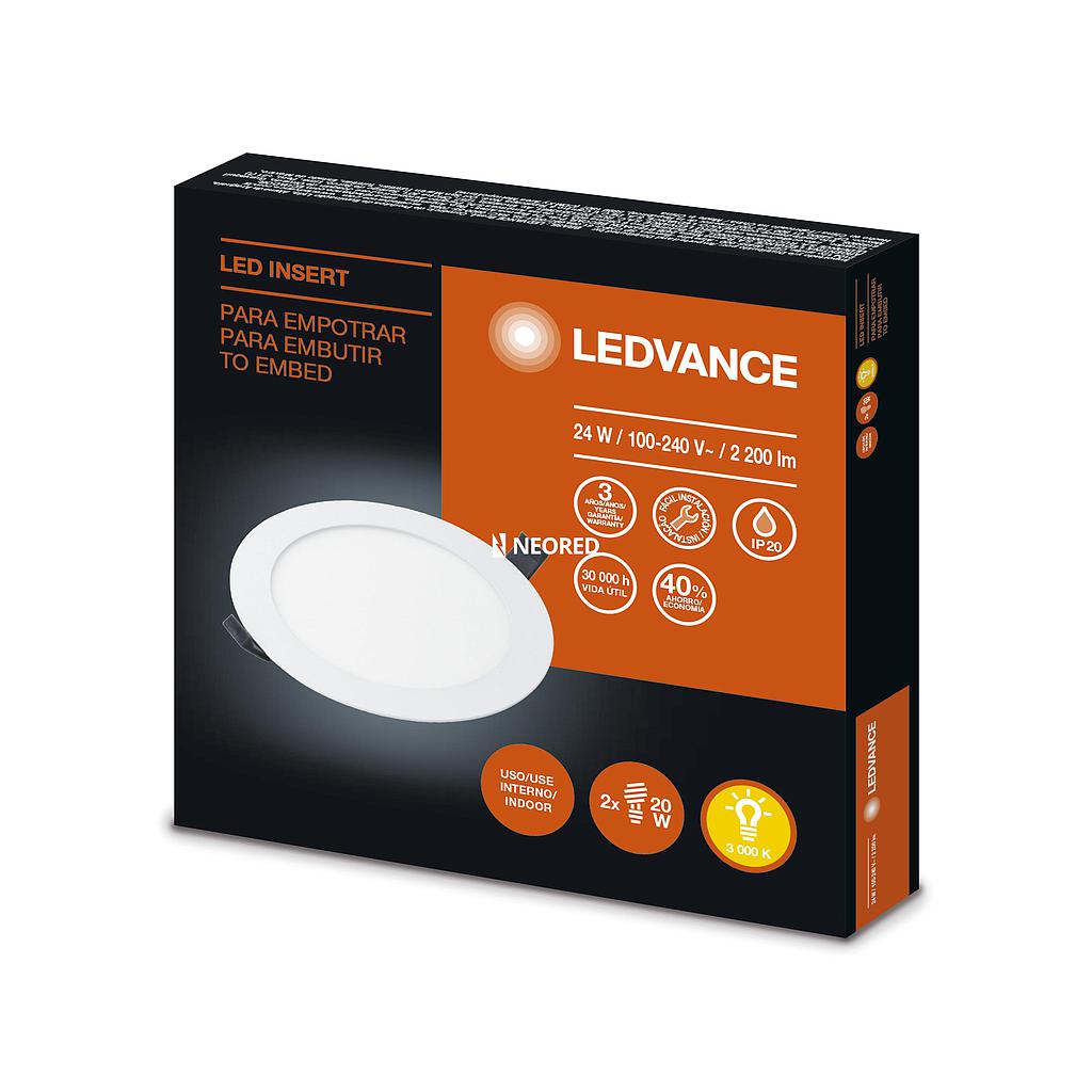 Panel Led Fijo Redondo T/Panel 24W 3K Blanco