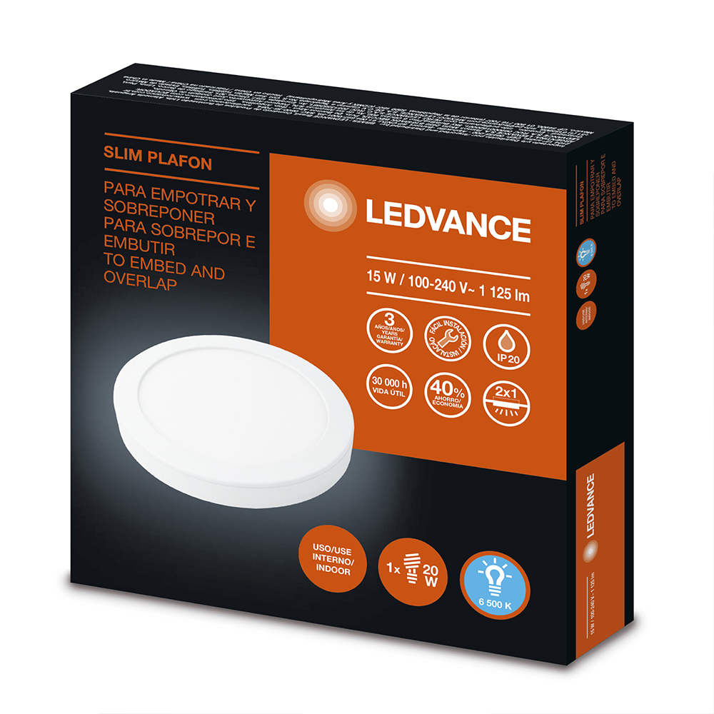 Panel Led Sob. Redondo 18W 6K Ledvance