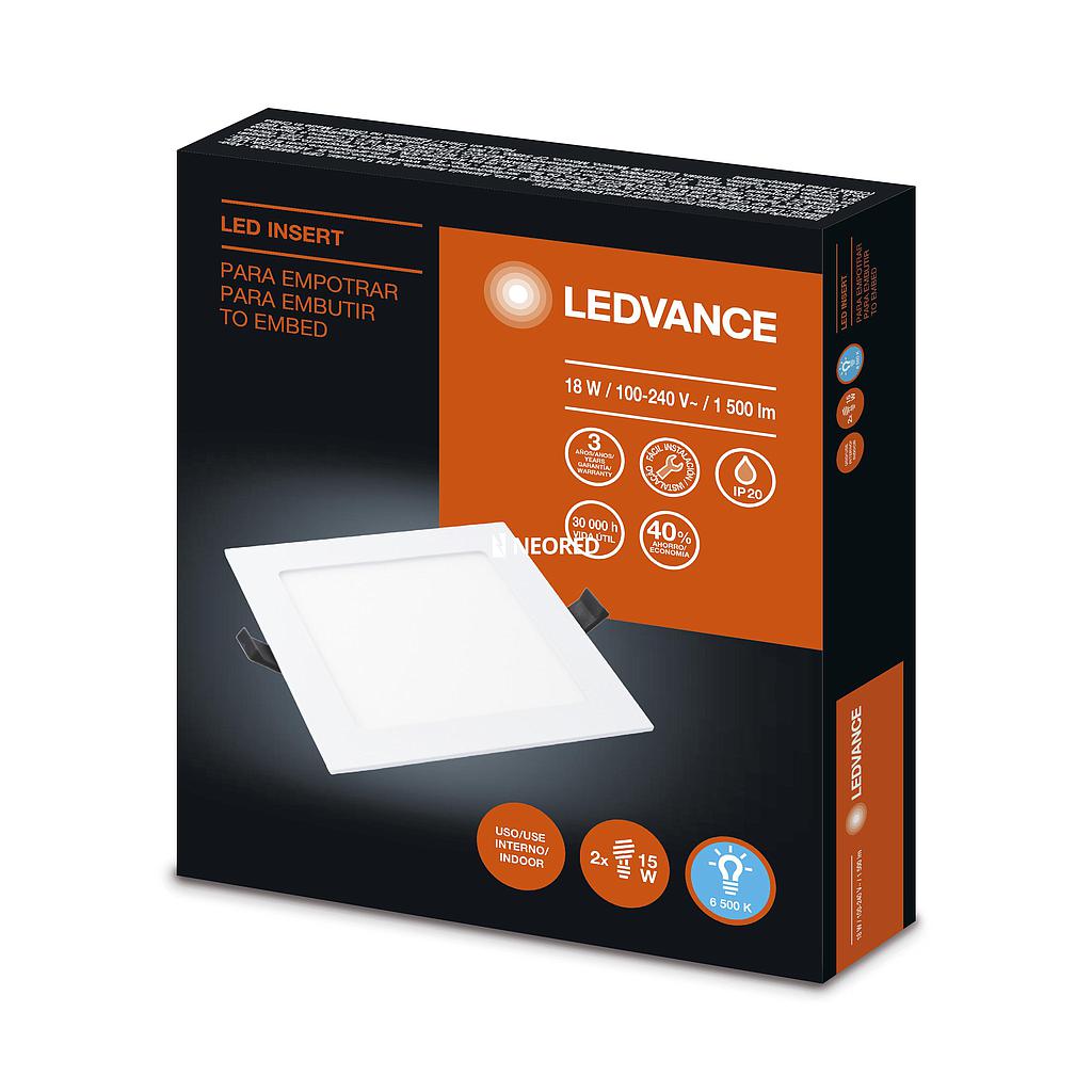Panel Led Emp. Cuad. Blanco  18W 6K (220Mm) Ledvance