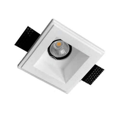 O.B. Yeso Cuadrado Fondo Cuadrado Gu10 (12X12Cm)