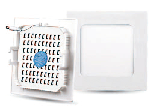 O.B. Led Fijo Cuadrado T/Panel 12Cm 6W 3K Blanco Eco