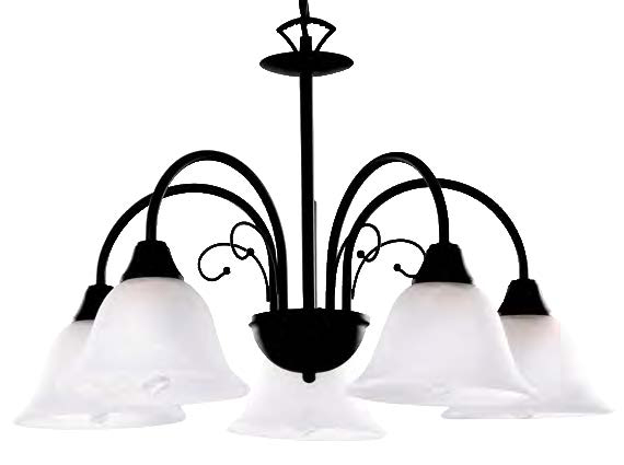 Lamp. Colg. 3L E27 Copas Blancas (590X390Mm)