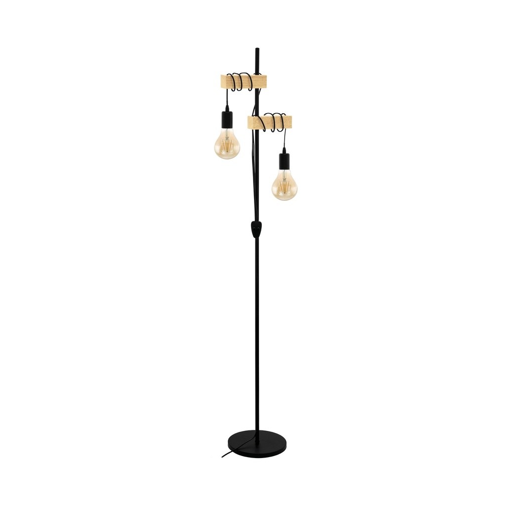 Lamp. Pie 2L E27 Madera+Metal (1660X250X210Mm)