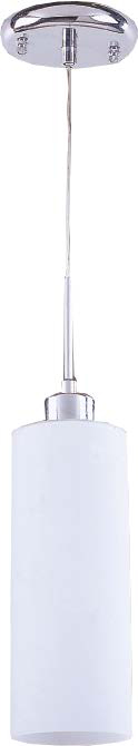 Lamp. Colg. 1L E27 45X10Cm Sl Vidrio Blanco