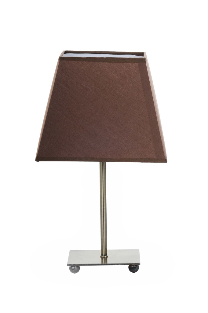 Lamp. Mesa 1L E14 Bronze Metal+Pantalla Coffee (400X180)Mm