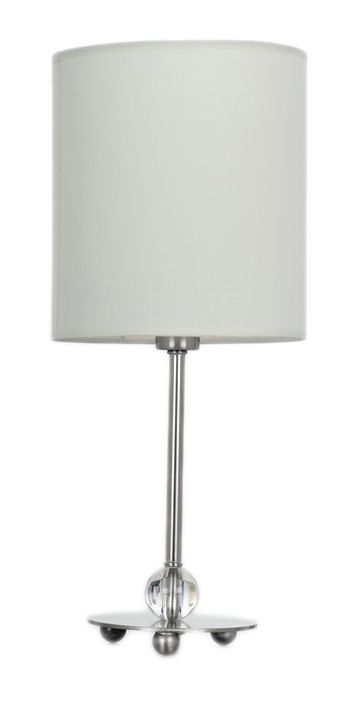 Lamp. Mesa 1L E14 Satinado Metal+Pantalla Beige (470X180)Mm