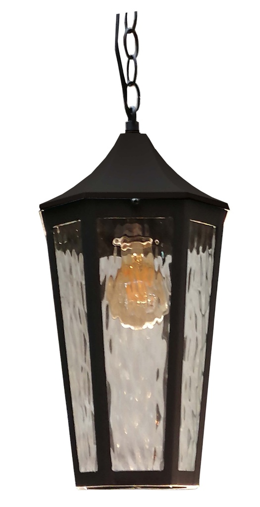 Farol Colg. 1L E27 Matt Negro ( 500x250)Mm