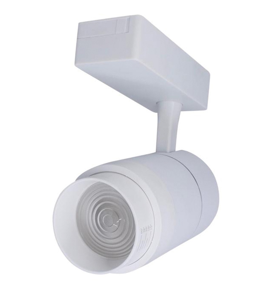 Spot Led Movil 20W 4K P/Riel Blanco Angulo Ajustable 18-60G 2000lm (100-265)v