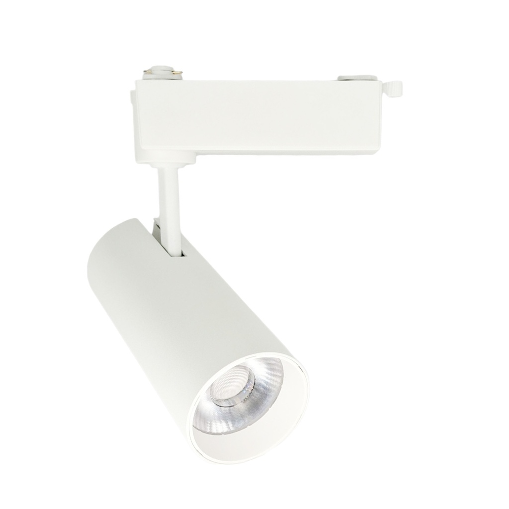 Spot P/Riel Led Mov. 20w 3CCT (3k/4k/6k) 24Gr. Blanco 110v (D60x135)mm