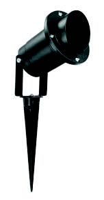 Spot Estaca Gu10 Metal Negro Ip65 (D100Mm)