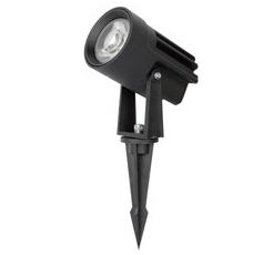 Spot Estaca Led Negro 12W 3K 110-130V Alum. Ip65 (D60Mm)
