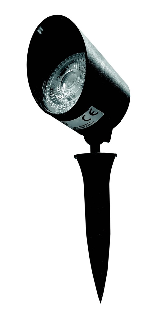 Spot Estaca Led Plastico Negro 7W 6.5K (180X90Mm) Ip65