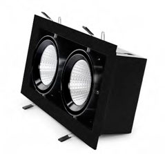 [010016 | AR111-2 BK] O.B. Kardan Emp. 2L E27 Par30 Aluminio Negro (340X170X190Mm)