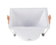 [010054 | KZ-TS21-WH B6] O.B. Prof. Gu10 Fijo Cuad. Plastico Blanco (93X93Mm)