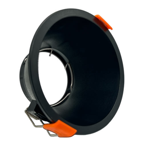 [010057 | KZ-TS20-BK] O.B. Prof. Gu10 Fijo Red. Plastico Negro (D93Mm)