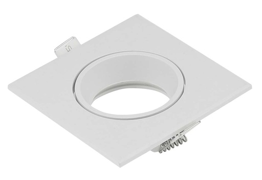 [010060 | TS128-1] O.B. Gu10 Mov. Cuad. Plastico Blanco (176x88x22)mm Ip20