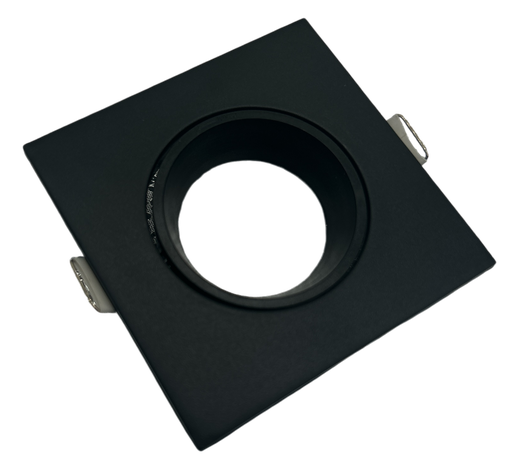 [010061 | TS128-1 BK] O.B. Gu10 Mov. Cuad. Plastico Negro (88x88x22)mm Ip20