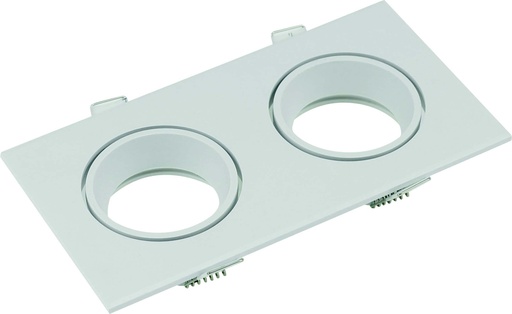 [010062 | TS128-2] O.B. 2L Gu10 Movil Plastico Blanco (176x88x22)mm Ip20