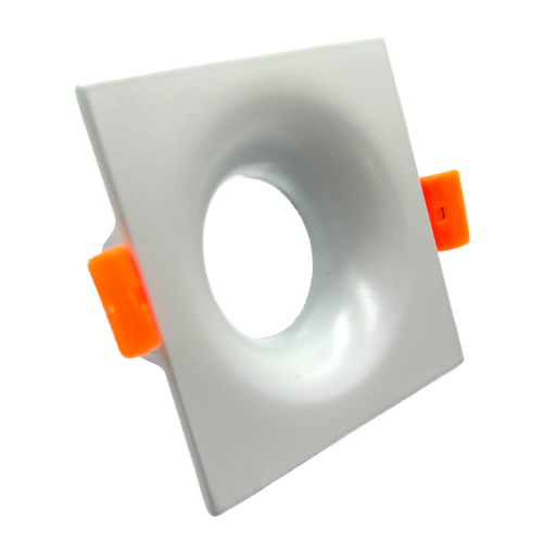 [010101 | TS90 wh GU10] O.B. Prof. Fijo Cuad. Aluminio Blanco (90X90Mm)