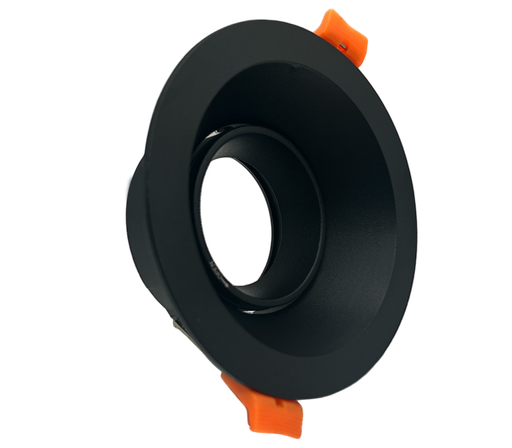 [010105 | Q903-AD negro B6] O.b. GU10 Emp. Movil Red. Prof. Alum. Negro (D105xP85)mm